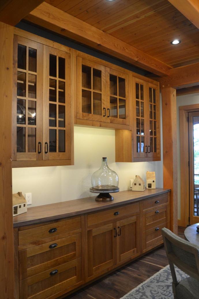 Reclaimed Cherry wood cabinets from NEWwoodworks. 