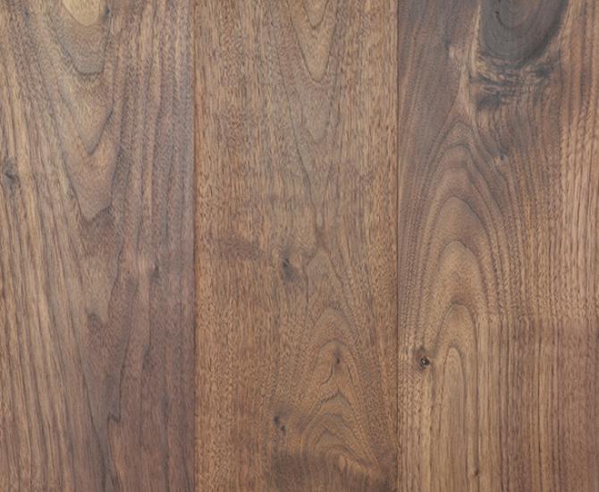 Pioneer Millworks Modern Farmhouse floor and paneling, Clean Walnut