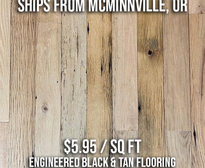 Engineered Black & Tan Flooring