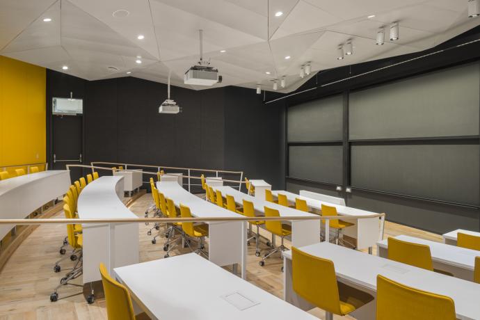 (Harvard Science and Engineering Complex in Allston, MA. The wood flooring & benches in the interior were provided by Pioneer Millworks. Photography by Brad Feinknopf Courtesy of Behnisch Architekten.)