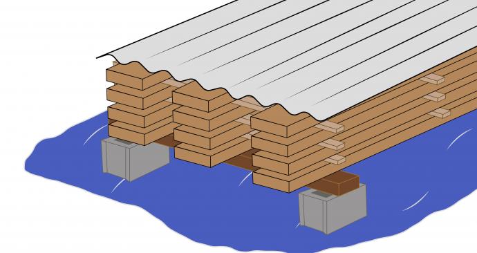 Siding must be protected from moisture with good air circulation. 