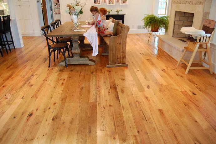 Reclaimed Oak Flooring & Paneling, BLACK & TAN—TAN OAK