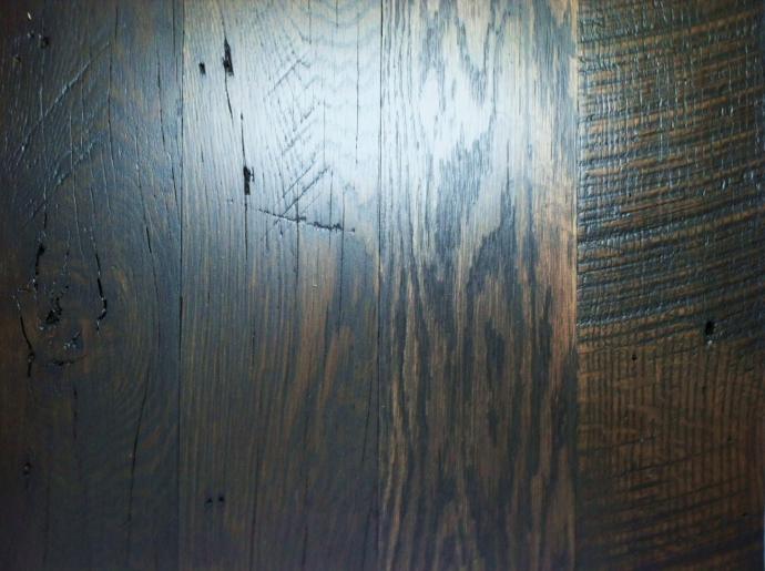 Settlers’ Plank Oak with Custom Ebony Finish