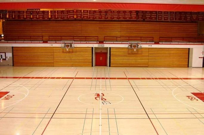 This is the actual gym that we sourced the bleachers from.