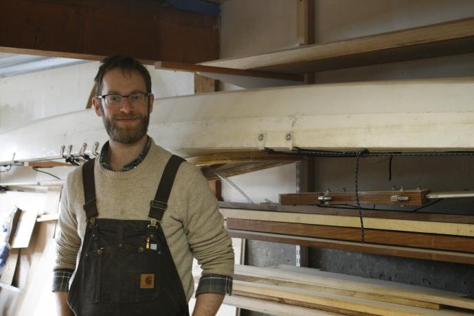 Bill Wessinger in his woodshop