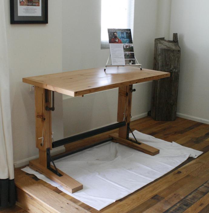 Sash Table made from our Heart Pine.