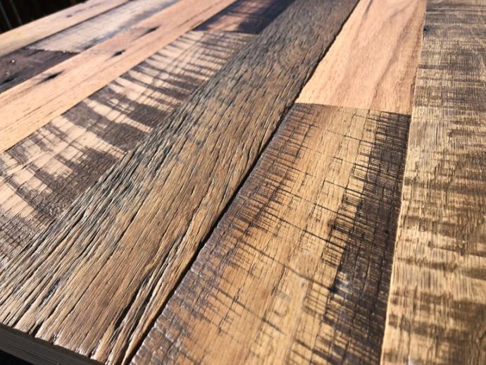 Pioneer Millworks reclaimed oak in Settlers’ Plank.
