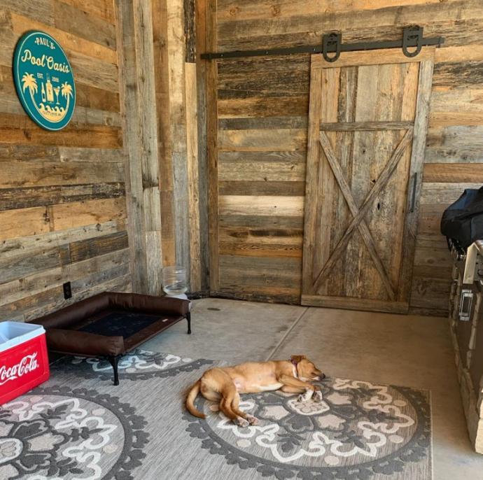 In this MO outdoor kitchen project, the American Prairie Taphouse is both inside, under roof, yet outside in the wall-less kitchen.