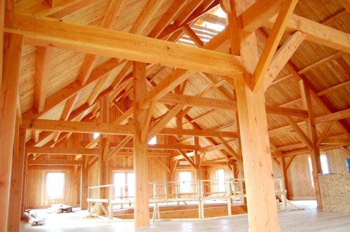 Interior of New Energy Works barn.