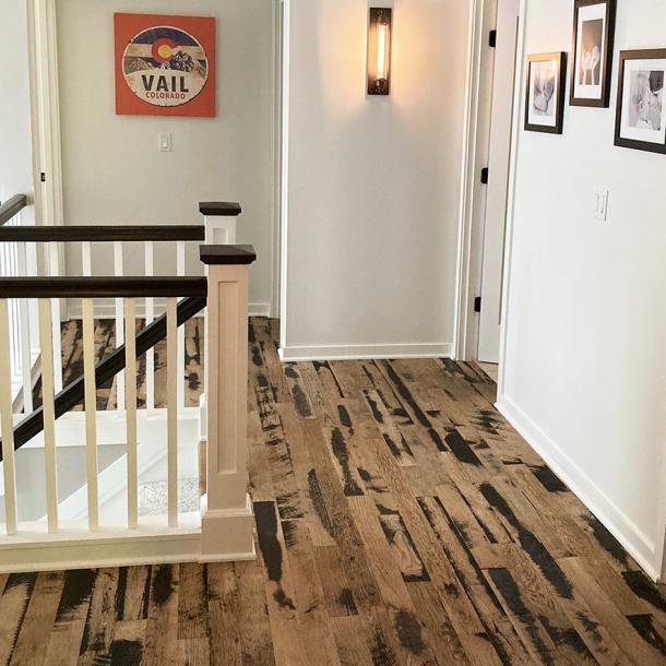 Pioneer Millworks Black & Tan 50/50 Oak flooring––Private Residence, Seattle, WA