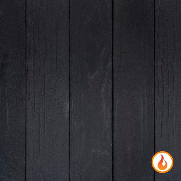 Shou Sugi Ban ACCOYA Toasted by Pioneer Millworks. Charred wood siding and paneling that is burned, brushed once, and coated with an exterior oil.