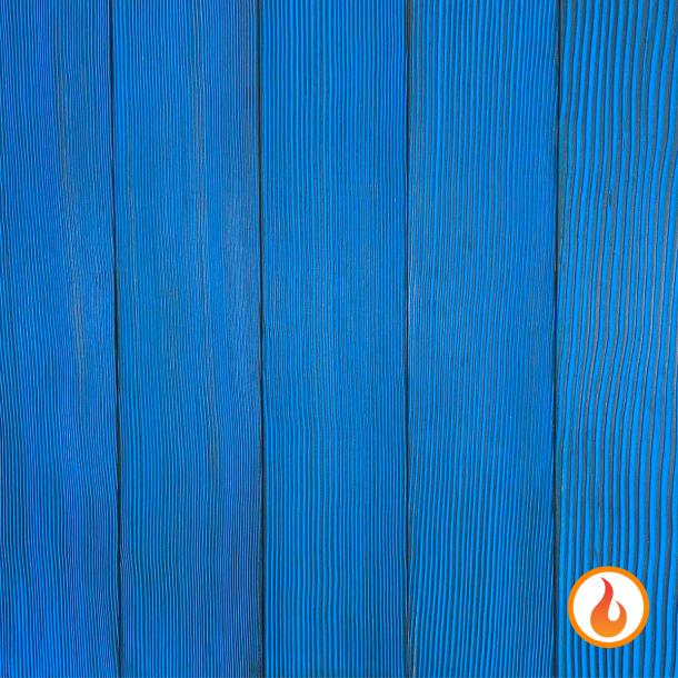 Shou Sugi Ban Douglas Fir Cobalt by Pioneer Millworks. Charred wood siding and paneling that is burned, brushed twice, and coated with an exterior oil