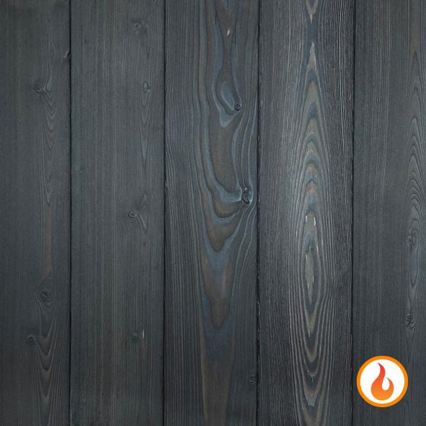 Shou Sugi Ban Larch Charcoal by Pioneer Millworks. Charred wood siding and paneling that is burned, brushed twice, and coated with an exterior oil 