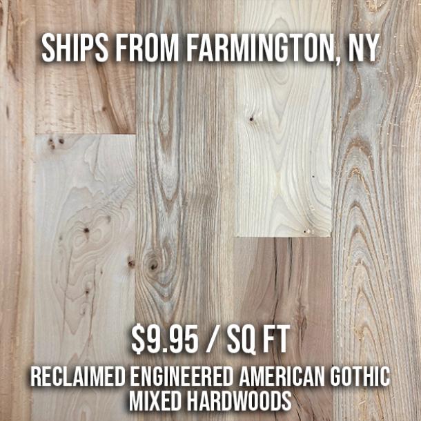 Reclaimed Engineered American Gothic Mixed Hardwoods
