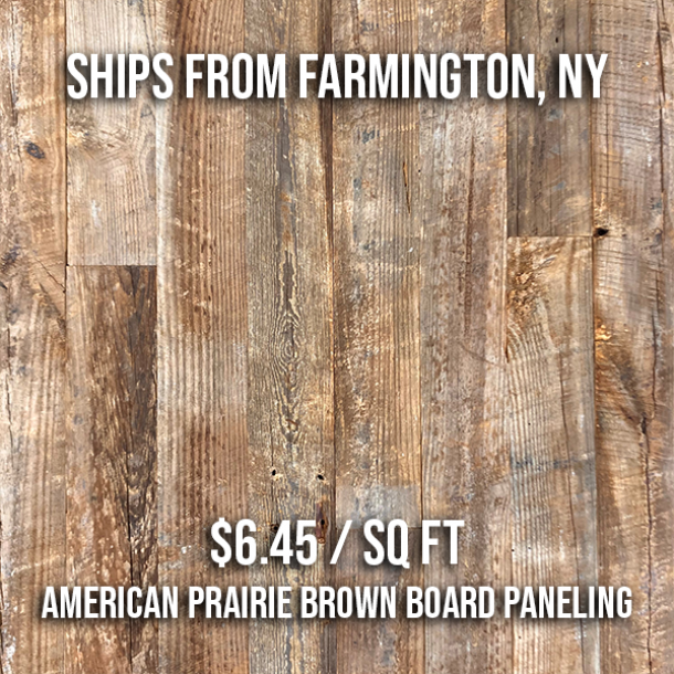 American Prairie Brown Board Paneling