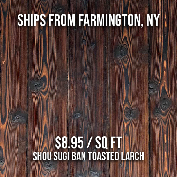 Shou Sugi Ban Larch in Toasted
