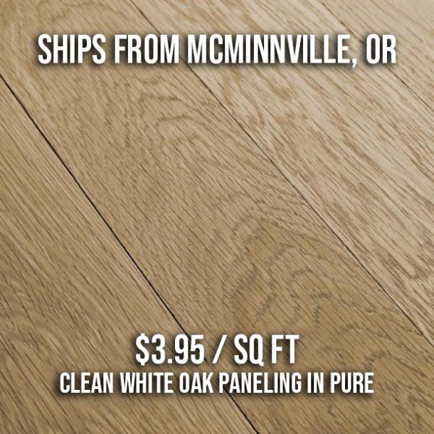 Clean White Oak Flooring in Pure