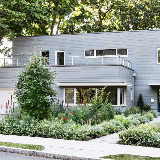 Private Residence featuring our Accoya Pebble Siding