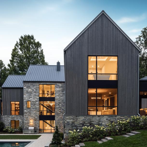 Pioneer Millworks Shou Sugi Ban Larch Smoke Siding Photo by Peak Visuals