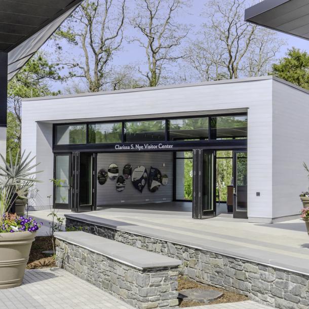 Pioneer Millworks Accoya Nickel at Heritage Museums & Gardens Barbey Family Welcome Center. Photo by: Justin Valadez/Dellbrook|JKS 