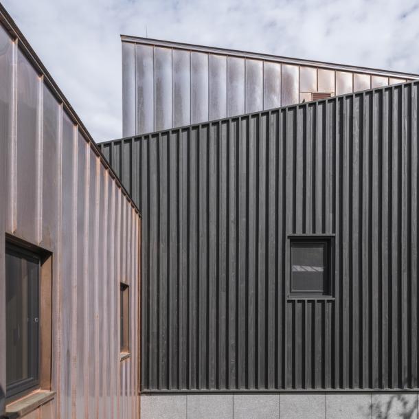 Pioneer Millworks Accoya Black Wood Siding. AW-ARCH Photo by: Florian Holzherr