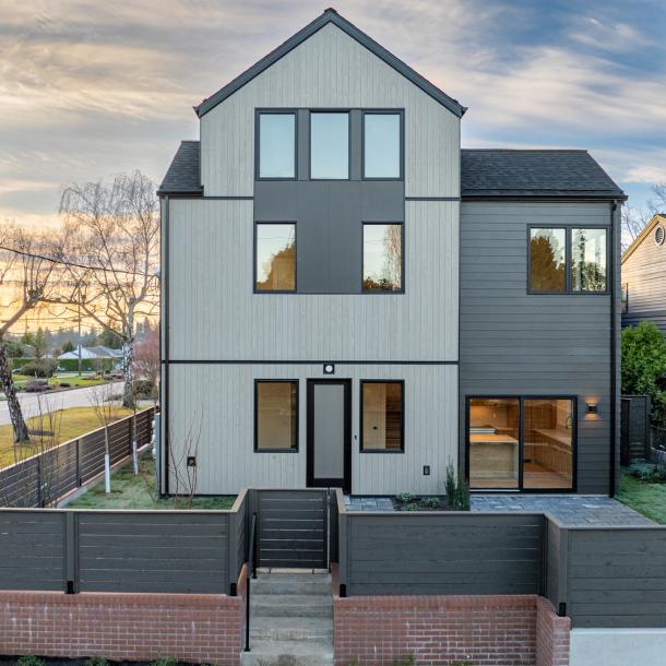 Pioneer Millworks ABODO Vulcan Morel wood siding. Photo: Francis Dreis Photography