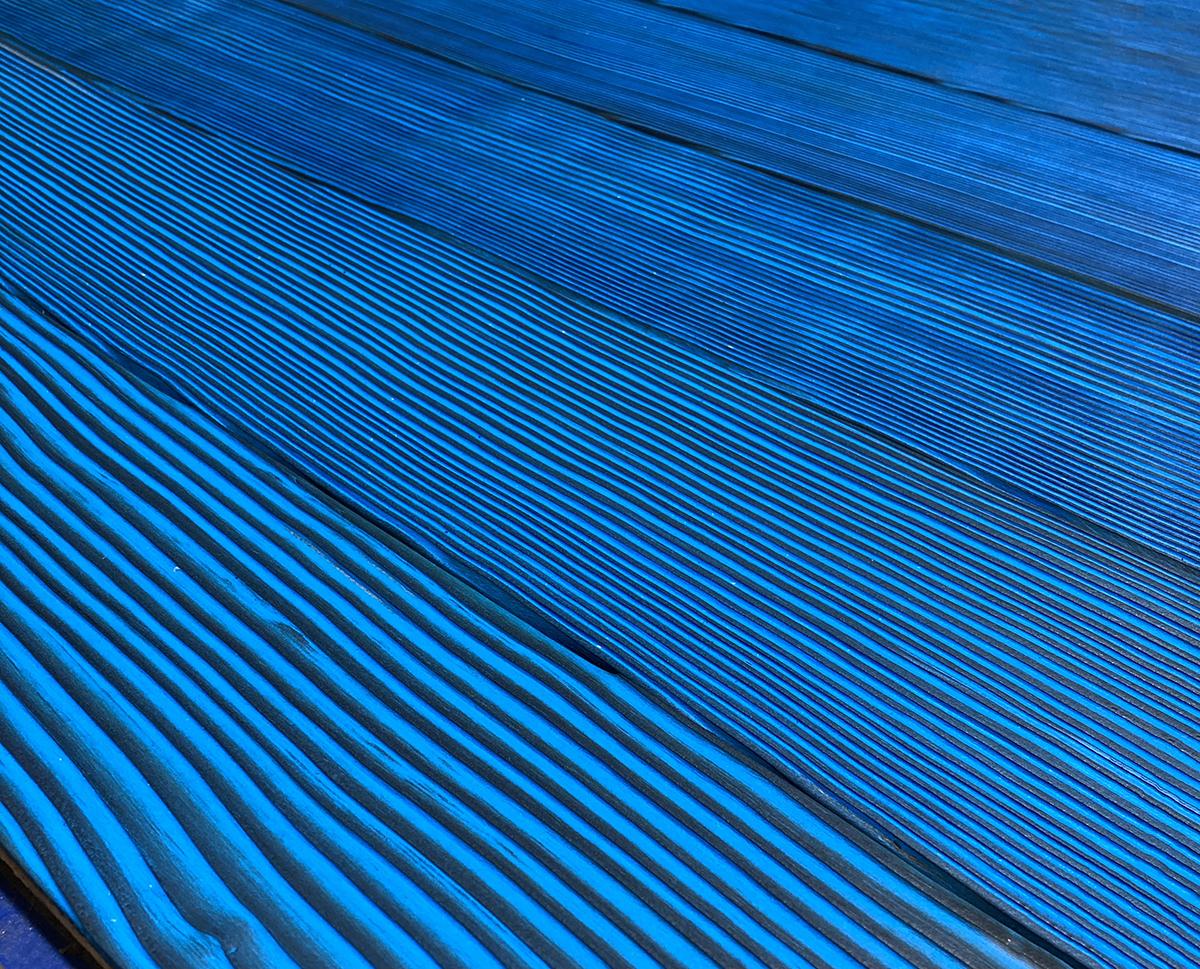 M*P様 アーティストプルーフ森①foil Shou Sugi Ban — Charred Siding & Shiplap | Fir Cobalt | Pioneer