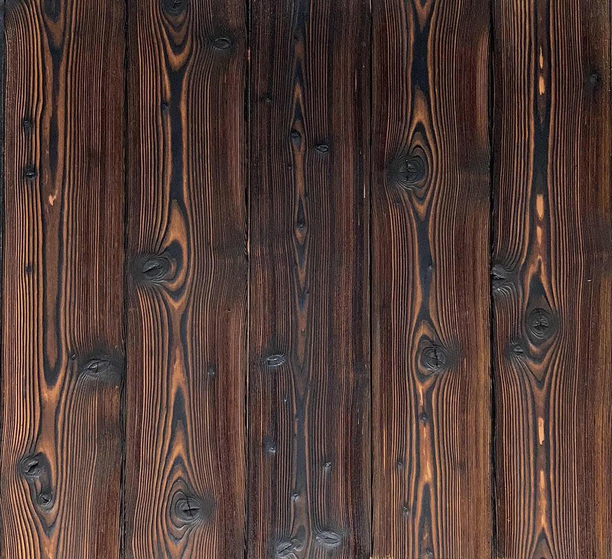 【SHUNER】Wood panel Shou Sugi Ban — Charred Siding & Shiplap | Larch Toasted | Pioneer