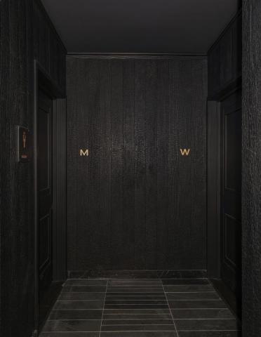 Pioneer Millworks Deep Char Accoya at Andiron Restaurant.