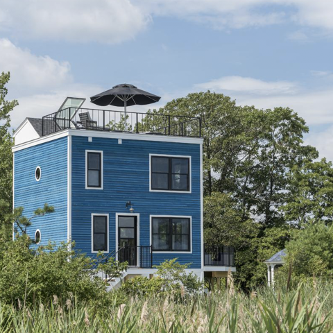 Pioneer Millworks Shou Sugi Ban Siding in Blue