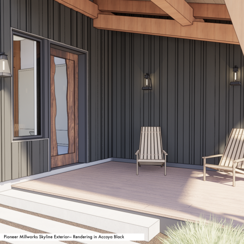 Pioneer Millworks Multidimentional Exterior Cladding Skyline in Accoya Black