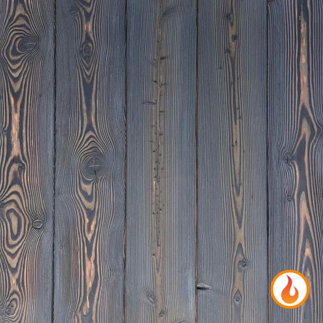 【SHUNER】Wood panel Shou Sugi Ban — Charred Siding & Shiplap | Larch Cinder | Pioneer
