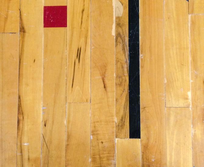 Pioneer Millworks reclaimed wood--Original Gym Flooring