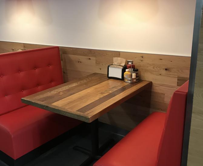 Black & Tan–Tan Mixed Oak wall paneling in a restaurant in  Annapolis, MD