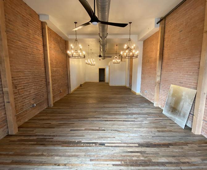 Pioneer Millworks Case Tractor Factory Foundry Maple flooring––Private Residence
