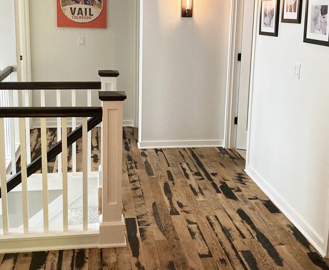 Pioneer Millworks Black & Tan 50/50 Oak flooring––Private Residence, Seattle, WA