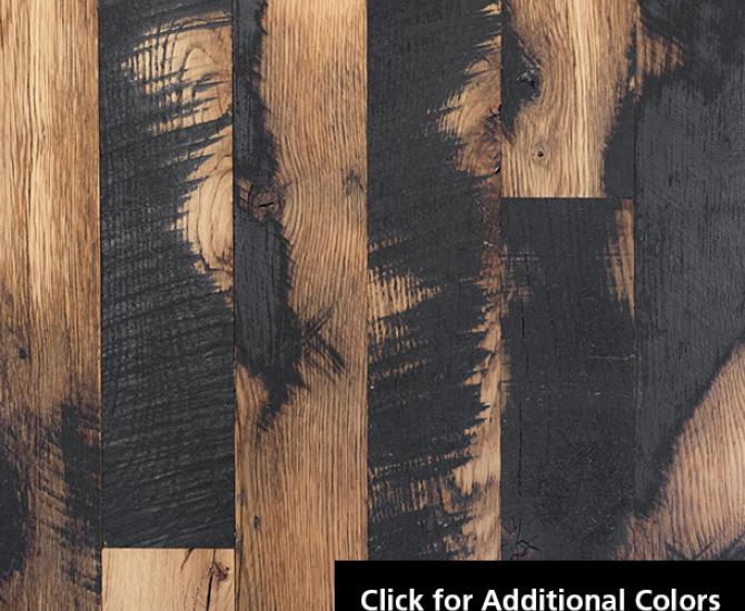 Pioneer Millworks reclaimed wood--Mixed Oak 50/50--Black & Tan