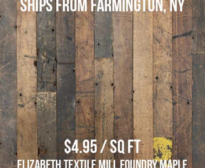 Elizabeth Textile Mill Foundry Maple—1012 sq ft—Unfinished