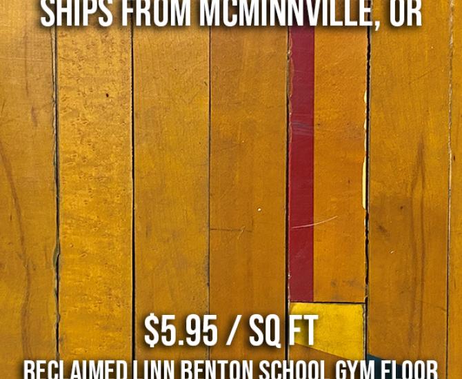 Reclaimed Linn Benton School Gym Floor