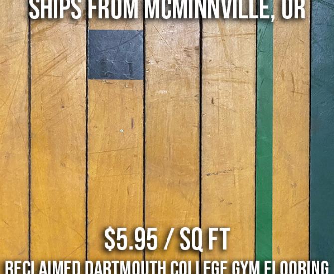 Reclaimed Dartmouth College Gym Flooring