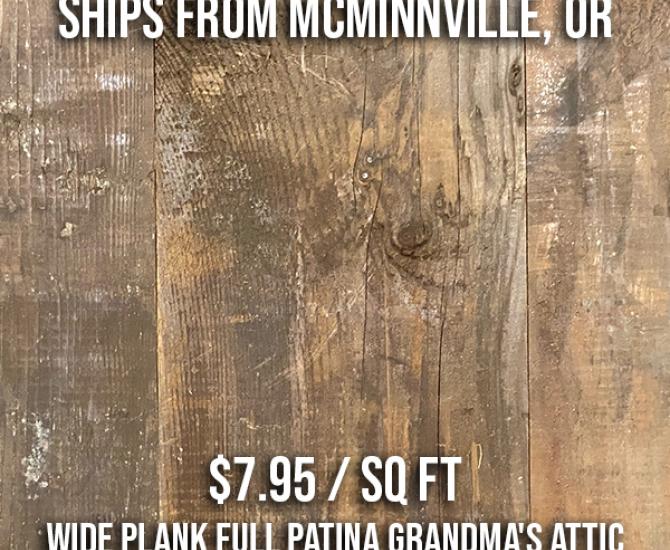Wide Plank Full Patina Grandma's Attic
