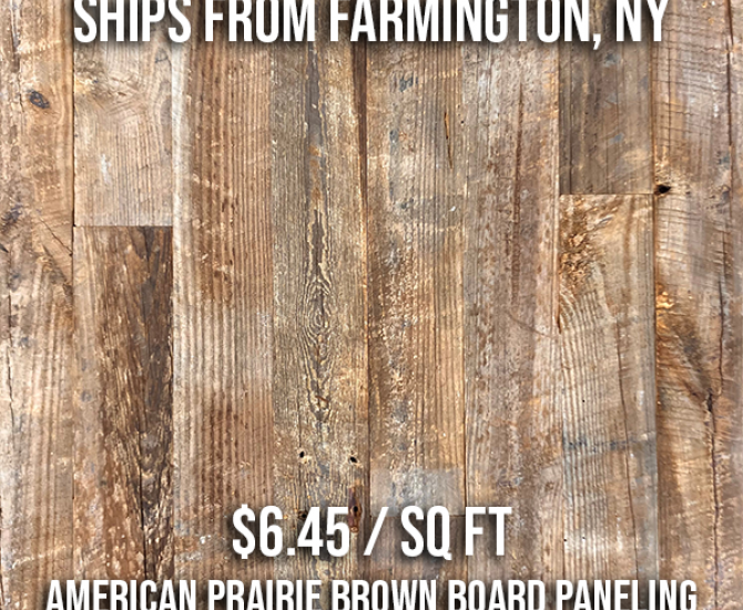 American Prairie Brown Board Paneling