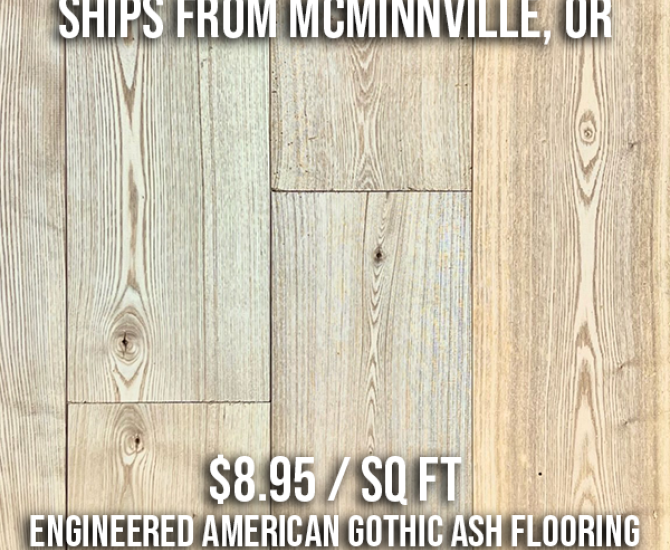 Engineered American Gothic Ash Flooring