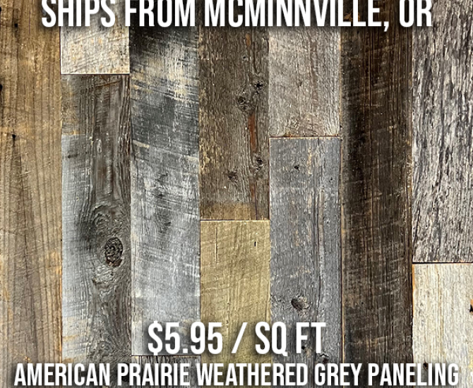 American Prairie Weathered Grey Paneling