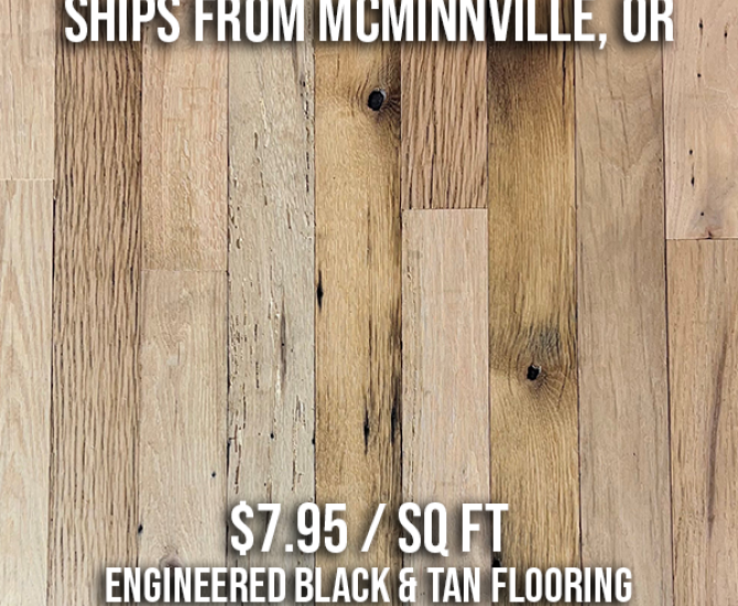 Engineered Black & Tan Flooring