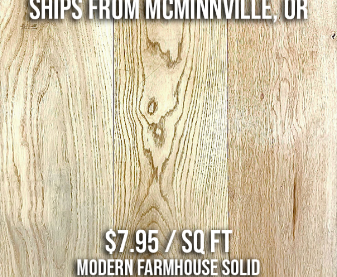 Modern Farmhouse Solid Clean White Oak Flooring