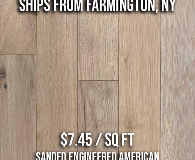 Sanded Engineered American Gothic White Oak