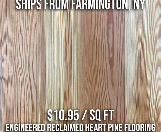 Engineered Reclaimed Heart Pine Flooring