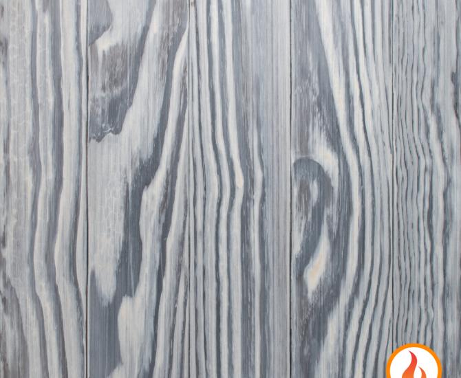 Shou Sugi Ban ACCOYA Smolder by Pioneer Millworks. Charred wood siding and paneling that is burned, brushed once, and coated with an exterior oil