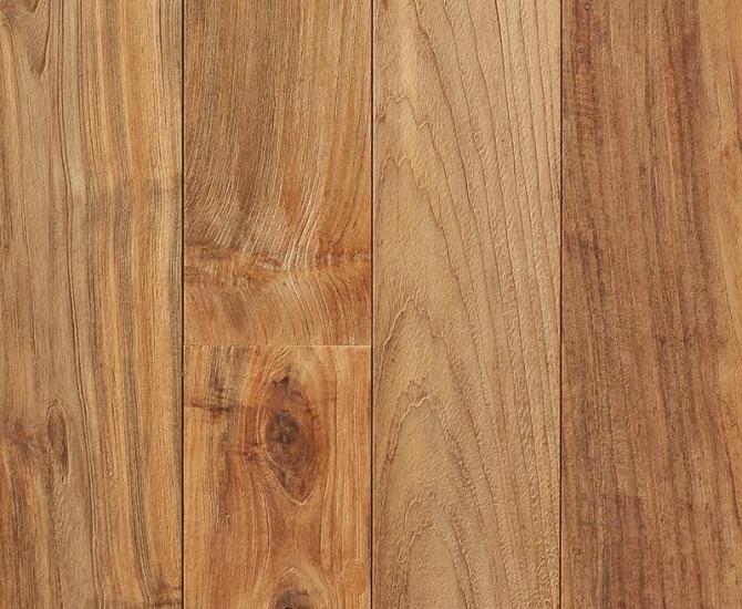 Engineered Wire Brushed Teak Unfinished